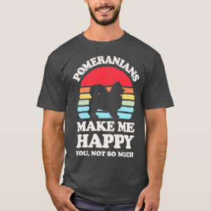 Camiseta Pomerânia Retro Vintage Sunset 60s 70s para Men W