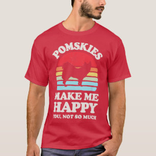 Camiseta Pomerânia Retro Vintage Sunset 60s 70s para Men W