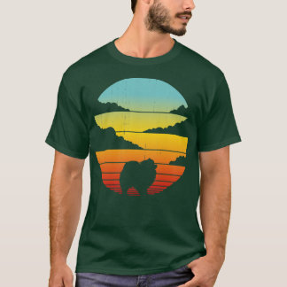 Camiseta Pomerânia Retro Vintage Sunset 60s 70s para Men W