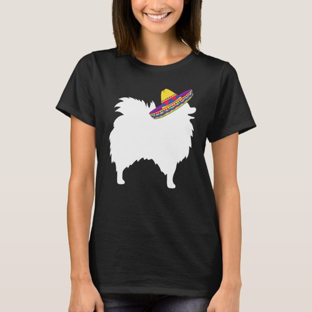 Camiseta Pomerânia Sombrero Cinco De Mayo (Frente)