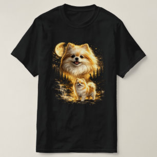 Camiseta Pomerânia Sorridente para a Lua