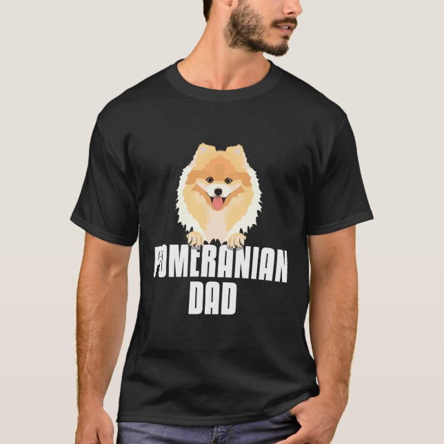 Camiseta Pomeranian Dad Dog Dad (Frente)