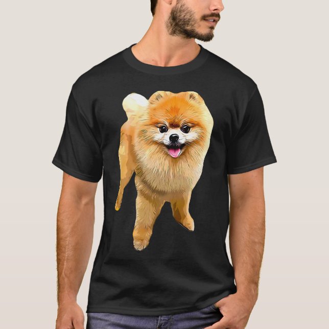 Camiseta Pomeranian Dog With (Frente)