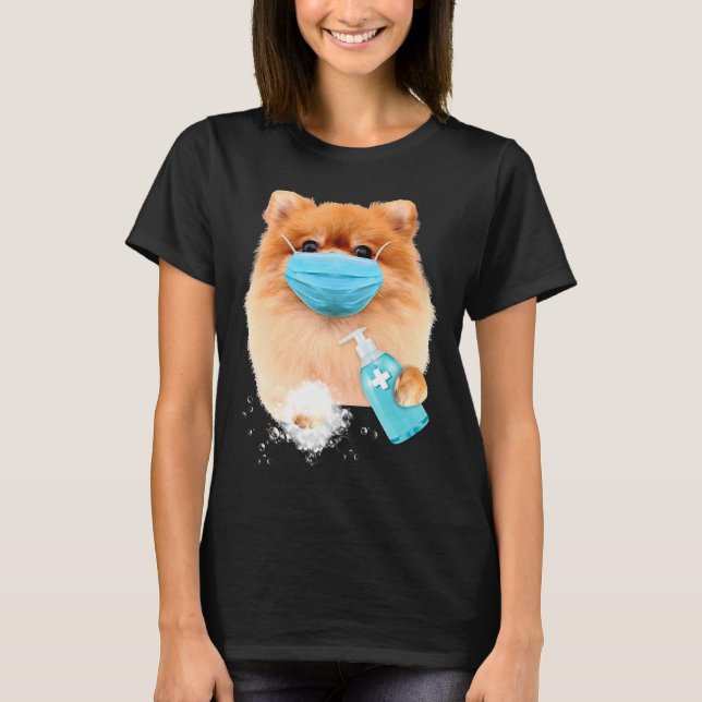 Camiseta Pomeranian Face Mask (Frente)