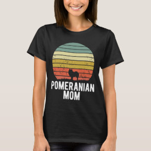 Camiseta Pomeranian Mom Retro Sunset Dog Lover