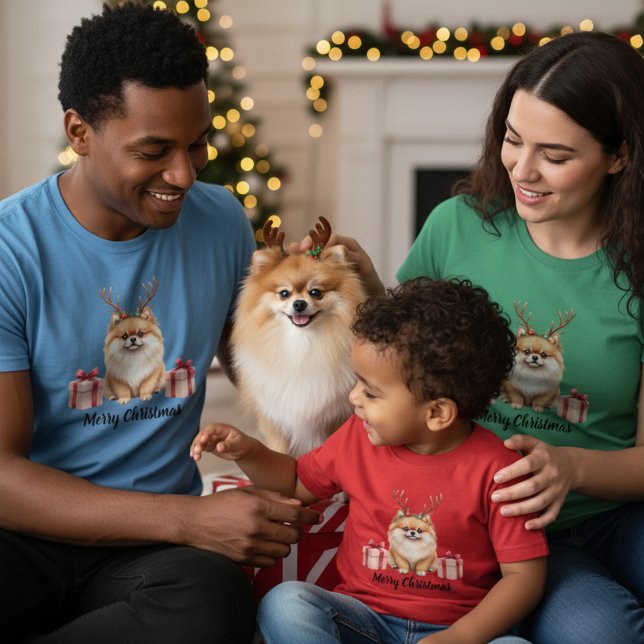 Camiseta Pomeranian Wreath (Criador carregado)