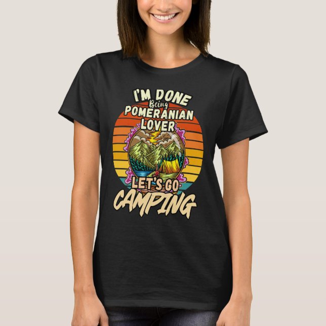 Camiseta Pomeraniano E Vintagem De Campanha (Frente)