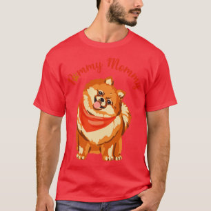 Camiseta Pommy Mamãe Floffy Red Pomeranian