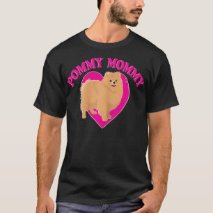 Camiseta Pommy Mamãe Pomeranian Lovers e Pom Mães Canine