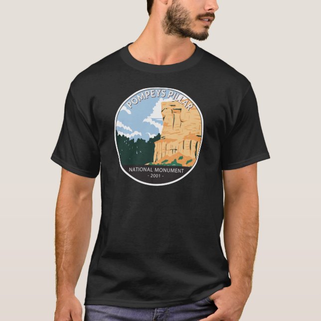 Camiseta Pompeys Pillar National Monument Montana Vintage (Frente)