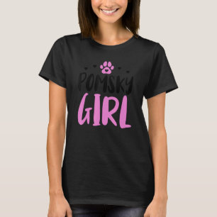 Camiseta Pomsky Girl Funny Pomsky Proprietário do Cachorro
