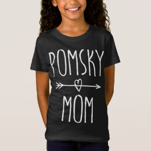 Camiseta Pomsky Mãe Bonita Cão-Rouco Pomeraniano Dogueira D