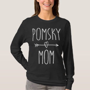 Camiseta Pomsky Mãe Bonita Cão-Rouco Pomeraniano Dogueira D
