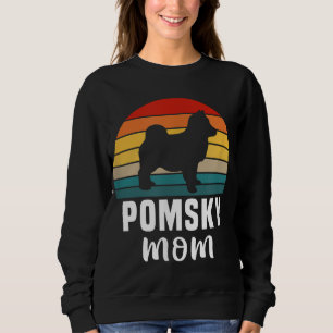 Camiseta Pomsky Mãe Funny Dog Proprietário Retro Dog Lover 