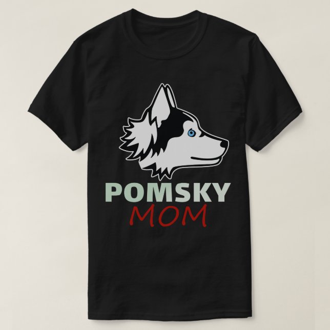 Camiseta Pomsky Para Mãe Cachorro Engraçado Pomsky Ama Engr (Frente do Design)