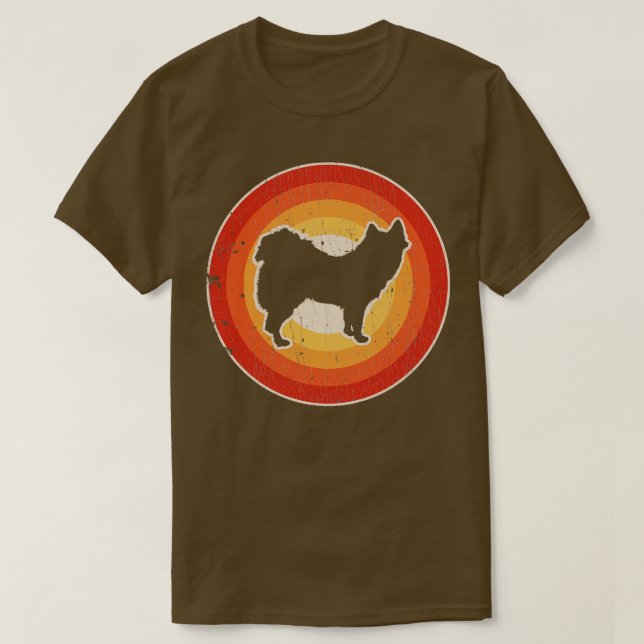 Camiseta Pomsky Sunset Retro para Homens Meninas Crianças (Frente do Design)
