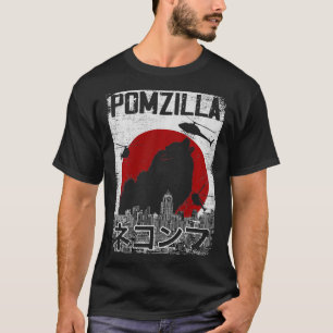 Camiseta Pomzilla Vintage retro Pomerânia Cão Pet lover 50