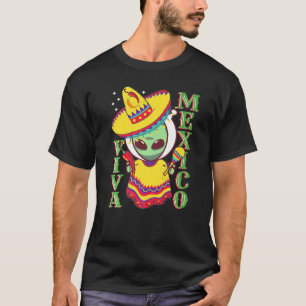 Camiseta Poncho Cinco De Mayo Alienígena Sombrero Fiesta