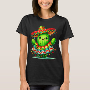 Camiseta Poncho engraçado de cacto cinco de maio meninos me