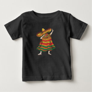 Camiseta Poncho Mexicano Dabbing Cinco De Mayo Festa
