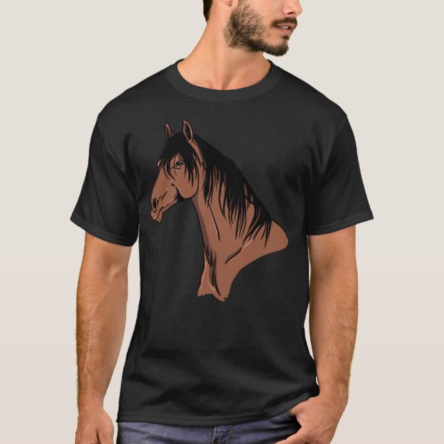 Camiseta Pônea do Retrato do Cavalo (Frente)
