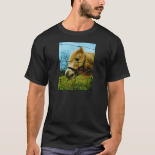 Camiseta Pônea Loura Miniatura / Céu Azul Cavalo