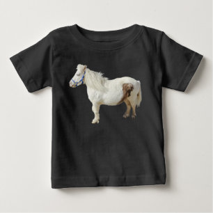 Camiseta Pônei miniatura mini CAVALO BRANCO animal pequeno