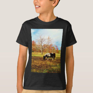 Camiseta Pôneo/Cavalo de Miniatura Preta e Branca