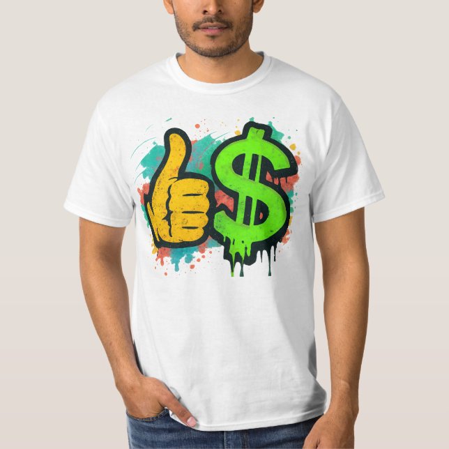 Camiseta Ponha Seu Dinheiro a Crescer!  (Frente)