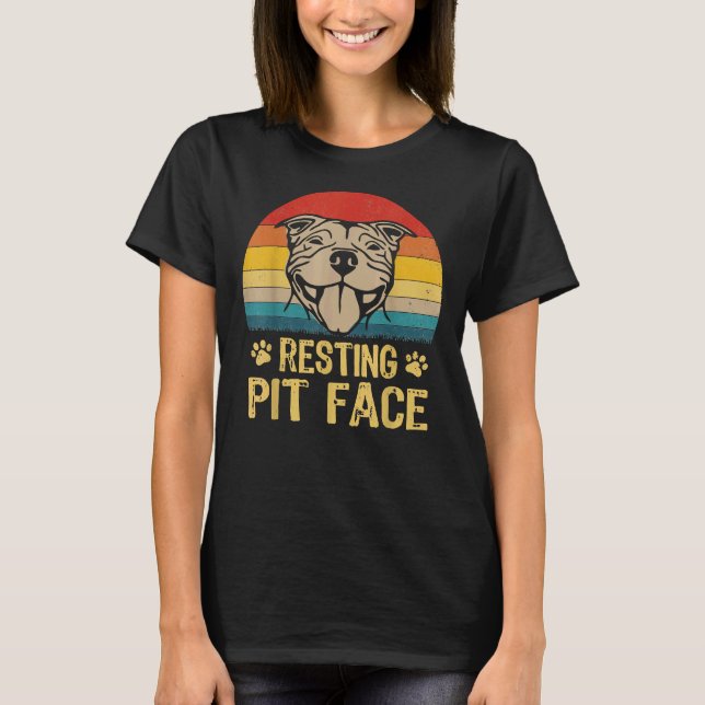 Camiseta Ponta De Descolagem Do Cão Pitbull (Frente)