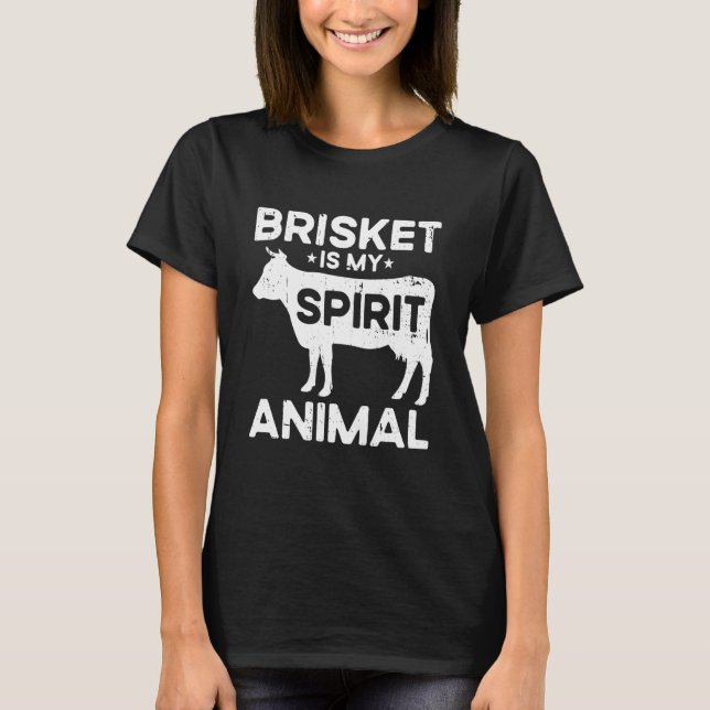 Camiseta Ponta de Peito é Meu Animal Espiritual Fumando Car (Frente)