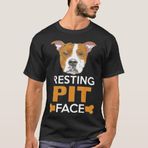 Camiseta Ponta de repouso do cão Pitbull - Nova