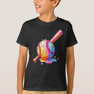 Camiseta Ponta de sorvete com pino de baseball com pino de 