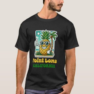 Camiseta Ponta Loma Califórnia CA Praia Fofa Abacaxi Polega