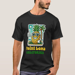 Camiseta Ponta Loma Califórnia CA Praia Fofa Abacaxi Polega