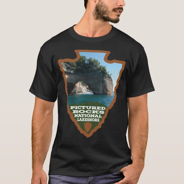 Camiseta Ponta Nacional de Lakeshore Rochas Fotografada (Frente)