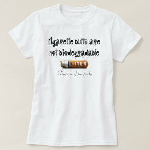 Camiseta Pontas de cigarro = maca tóxica