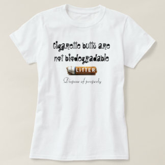 Camiseta Pontas de cigarro = maca tóxica