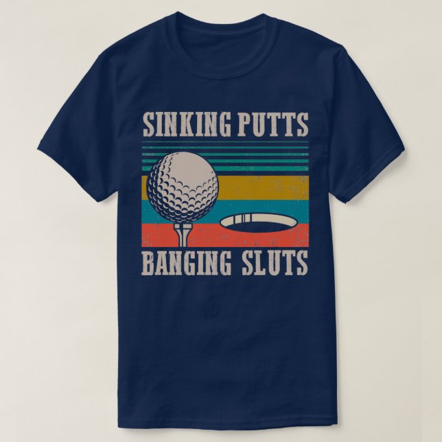 Camiseta Pontas de golfe (Frente do Design)
