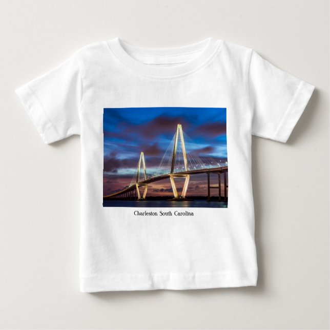 Camiseta Ponte Arthur Ravenel À Noite (Frente)