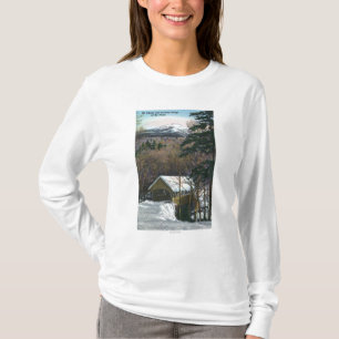 Camiseta Ponte coberta no canal no inverno