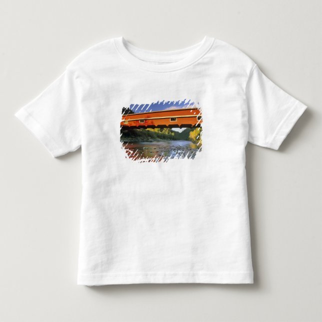 Camiseta Ponte Coberto de Escritório a mais longa em Oregon (Frente)