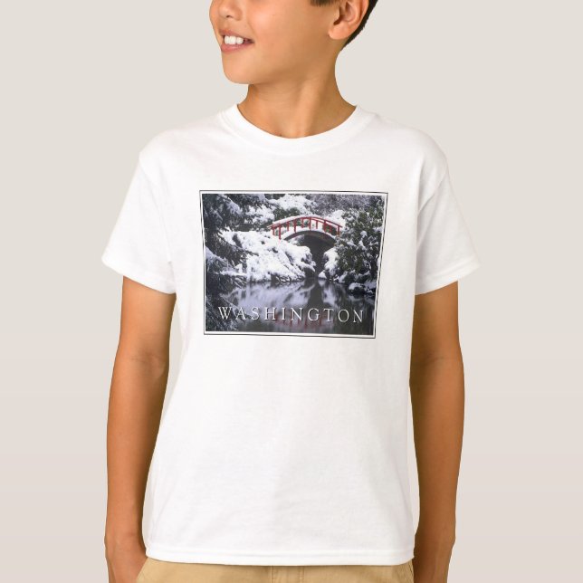 Camiseta Ponte da Lua e Lagoa no Inverno | Seattle, Washing (Frente)