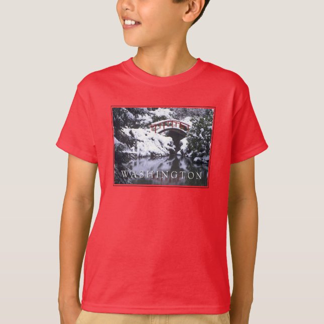 Camiseta Ponte da Lua e Lagoa no Inverno | Seattle, Washing (Frente)