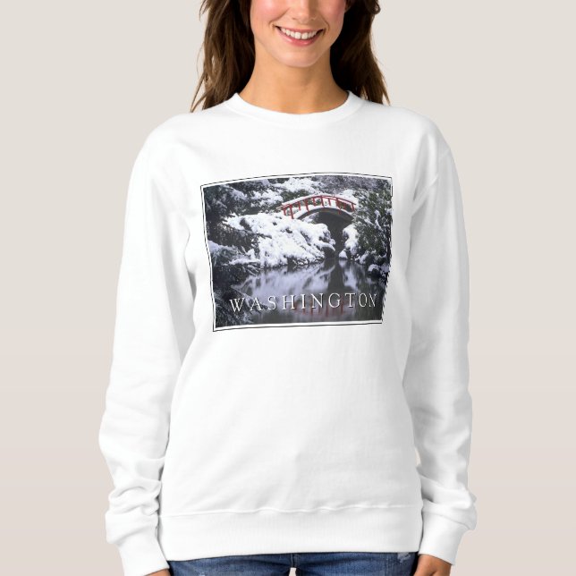 Camiseta Ponte da Lua e Lagoa no Inverno | Seattle, Washing (Frente)