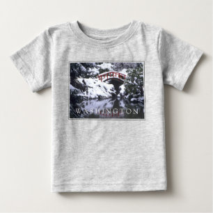 Camiseta Ponte da Lua e Lagoa no Inverno   Seattle, Washing