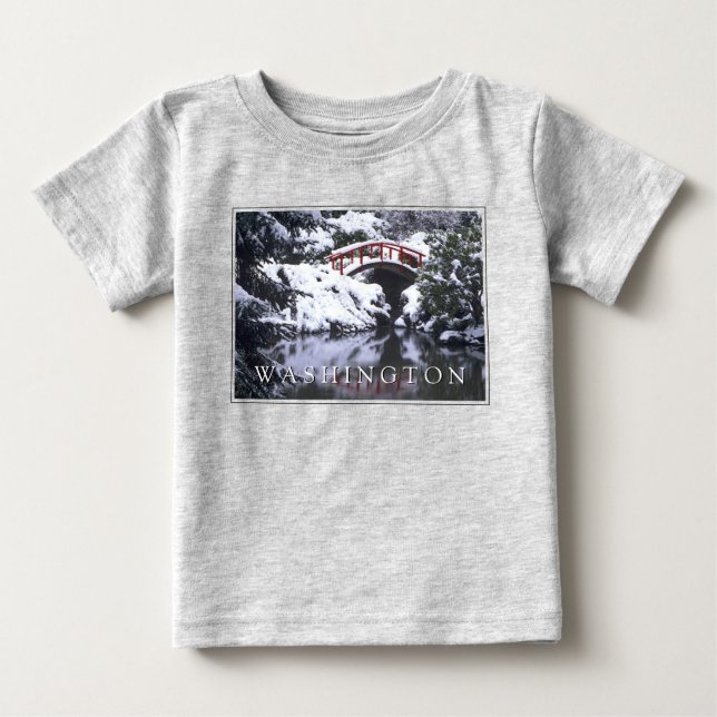 Camiseta Ponte da Lua e Lagoa no Inverno | Seattle, Washing (Frente)