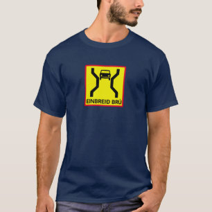 Camiseta Ponte da Solteiro-Largura, sinal de tráfego,