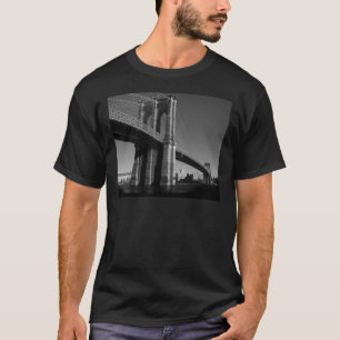 Camiseta Ponte de Brooklyn preta & branca