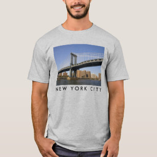 Camiseta Ponte de Manhattan o rio East Cidade de Nova Yor